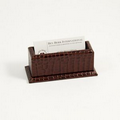 Card Holder - Brown "Croco" Leather